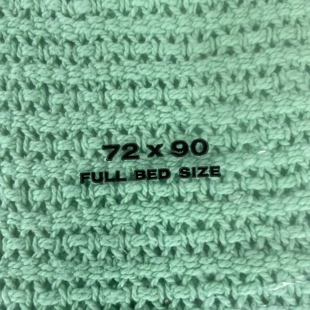 VTG Therma-Weave 100% Honeyweave Cotton Blanket First Lady USA Green